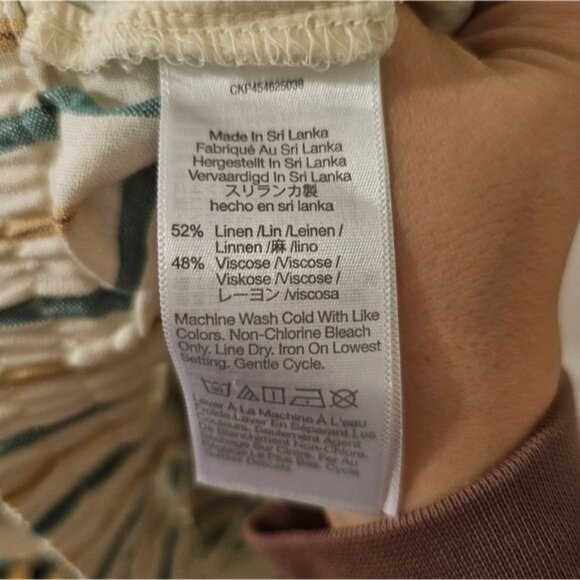 Madewell NWT Linen Viscose Blens Track Shorts in Stripe Size L - Picture 6 of 8